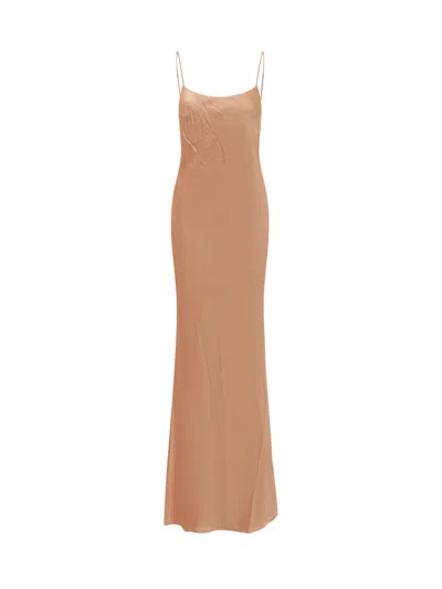 The Andamane Mini Suit With Slim Stripes In Peach