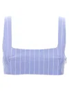 The Andamane Muse Bralette Cotton Top In Blue