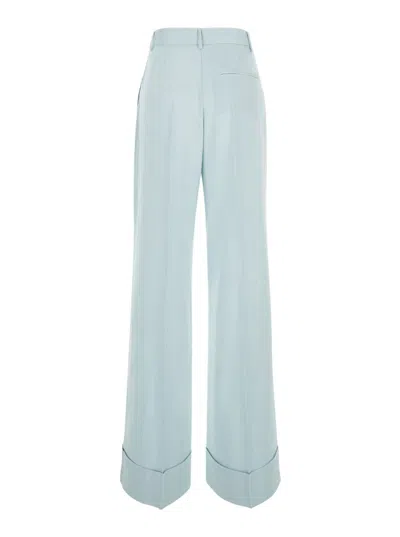 The Andamane Light Blue Straight Pants With Pinces  In Line Blend Woman