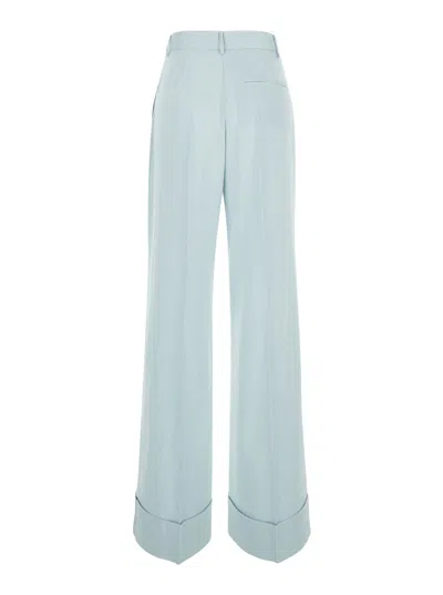 THE ANDAMANE LIGHT BLUE STRAIGHT PANTS WITH PINCES IN LINE BLEND WOMAN