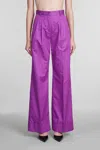 The Andamane Nathalie Pants In Viola Cotton In Viola