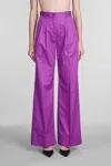 The Andamane Nathalie Pants In Viola Cotton In Viola