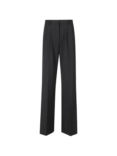The Andamane Nathalie Pleated Wide-leg Trousers In Blue
