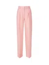 The Andamane Pleated Pinstripe Tailored Trousers In Pink