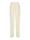 The Andamane Nathalie Trousers In Linen Blend In Yellow