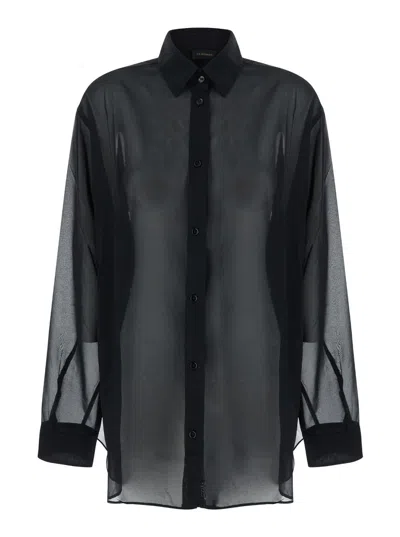 The Andamane New Georgiana Georgette Shirt In Black