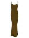 The Andamane Ninfa Dress With Back Slit And Ruched Detail