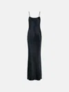The Andamane 'ninfea' Long Black Viscose Dress In Black