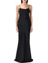 The Andamane Maxy Train Slip Dress In Black