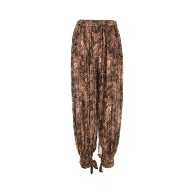 The Andamane 'noor' Paisley Georgette Pants In Multi
