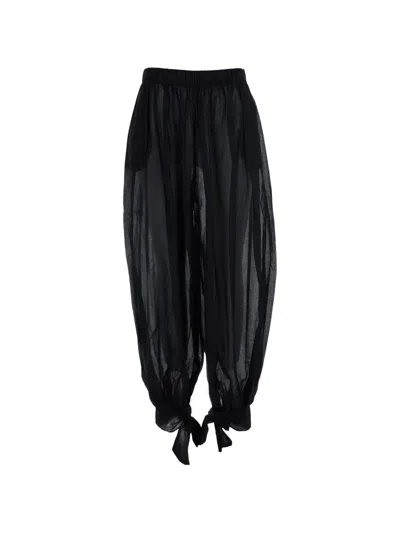The Andamane Noor Wide Pants Smocked Jumpsuit In Black
