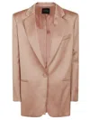 The Andamane Nude Tailored Blazer With Notched Lapels In Orange