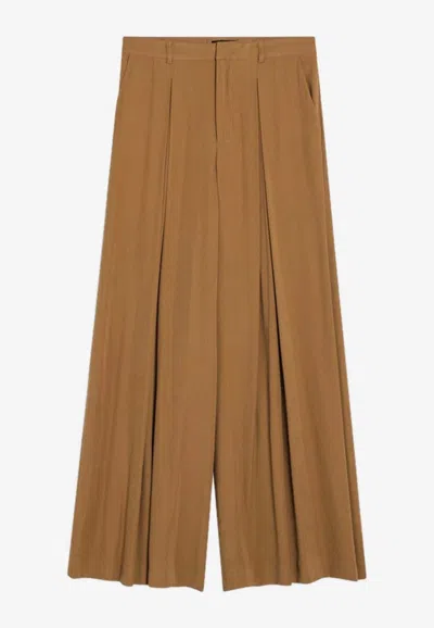 THE ANDAMANE OCHRE WIDE-LEG PANTS