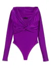 The Andamane Kendall Bodysuit Body In Viola Polyamide In Purple