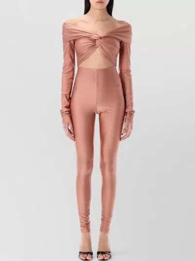 The Andamane Off Shoulder Cut Out Knot Jumpsuit