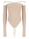 The Andamane Off-shoulder Lace-up Bodysuit