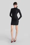 The Andamane 'ruched Detailing Bodycon Fit Mini Dress' In Black