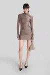The Andamane Oleandra Dress In Grey Polyamide In Brown