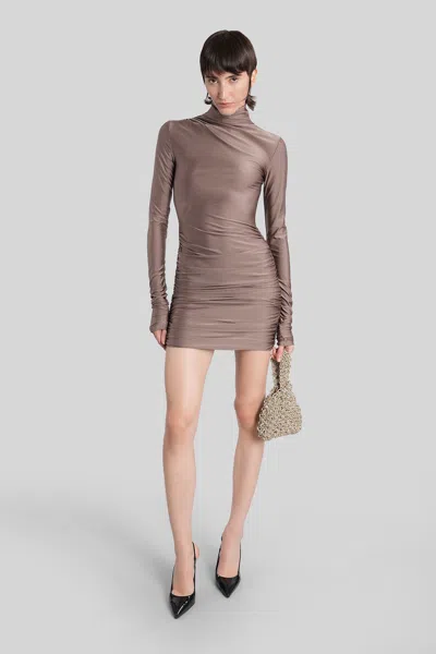 The Andamane Oleandra Dress In Grey Polyamide In Brown