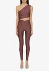 The Andamane Poppy One Shoulder Cut Out Jumpsuit In Brown