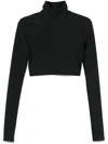 The Andamane Turtleneck Cropped Top In Schwarz