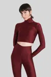 The Andamane Orchid Topwear In Bordeaux Polyamide In Burgundy