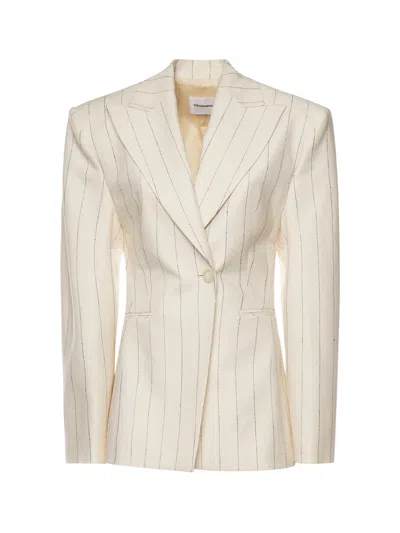 The Andamane Ottavia Single-breasted Blazer In Neutral