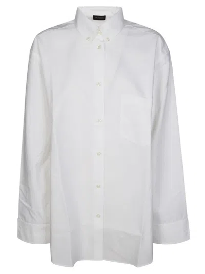 The Andamane Oversized Button-down Shirt With Classic Collar In White