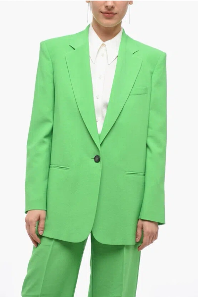 The Andamane Oversized Guia Blazer With Welt Pockets In Green