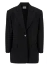 The Andamane Padded Peak-lapel Blazer In Black