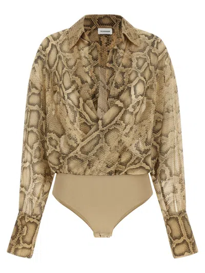 The Andamane 'paloma' Bodysuit In Brown