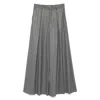The Andamane Wide-leg Trousers Featuring Pinstripe Pattern In Gray