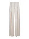 The Andamane Wide-leg Tailored Trousers With Sharp Front Pleats In Nude