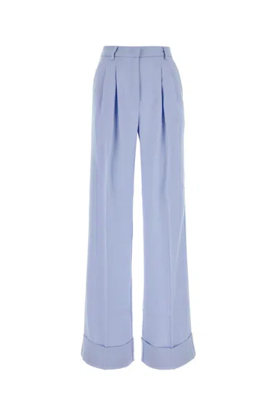 THE ANDAMANE THE ANDAMANE POWDER BLUE POLYESTER NATHALIE WIDE-LEG PANT