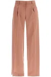 The Andamane Wide-leg Trousers With Front Pleats And Belt Loops