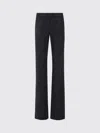 The Andamane Flared High Waist Trousers With Stud Embellishments In Black
