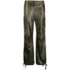 The Andamane Distressed-effect Tapered Trousers In Black