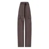 The Andamane Belted Cargo Trousers In Brown