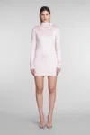 The Andamane Parker Open-back Mini Dress In Rose-pink