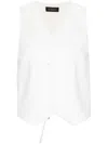 The Andamane Pauline Vest In Beige Polyester In White