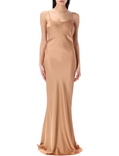 THE ANDAMANE PEACH NINFEA MAXI DRESS