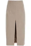 The Andamane Stephanie Mid-length Skirt In Sand Melange (beige)