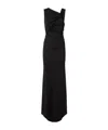 The Andamane Venere Draped Maxi Dress In Black