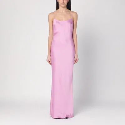 The Andamane Peony Colour Dress With Back Draping