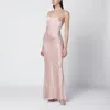 The Andamane Peony-coloured Ninfea Dress With Back Draping