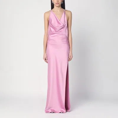 The Andamane Pink Dress With Open Back Women