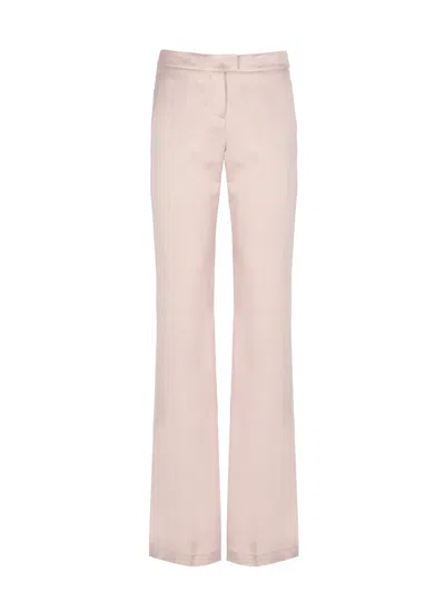 The Andamane Pink Gladys Satin Straight-leg Pants In Multi