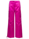 THE ANDAMANE PINK HIGH WAISTED CARGO trousers STRAIGHT LEG WITH CARGO POCKETS IN POLYESTER WOMAN