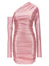 The Andamane Olimpia One-shoulder Mini Dress In Pink