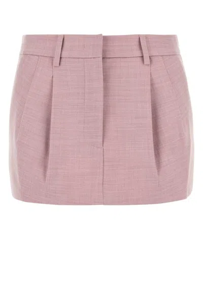 THE ANDAMANE PINK STRETCH POLYESTER BLEND MINI SKIRT